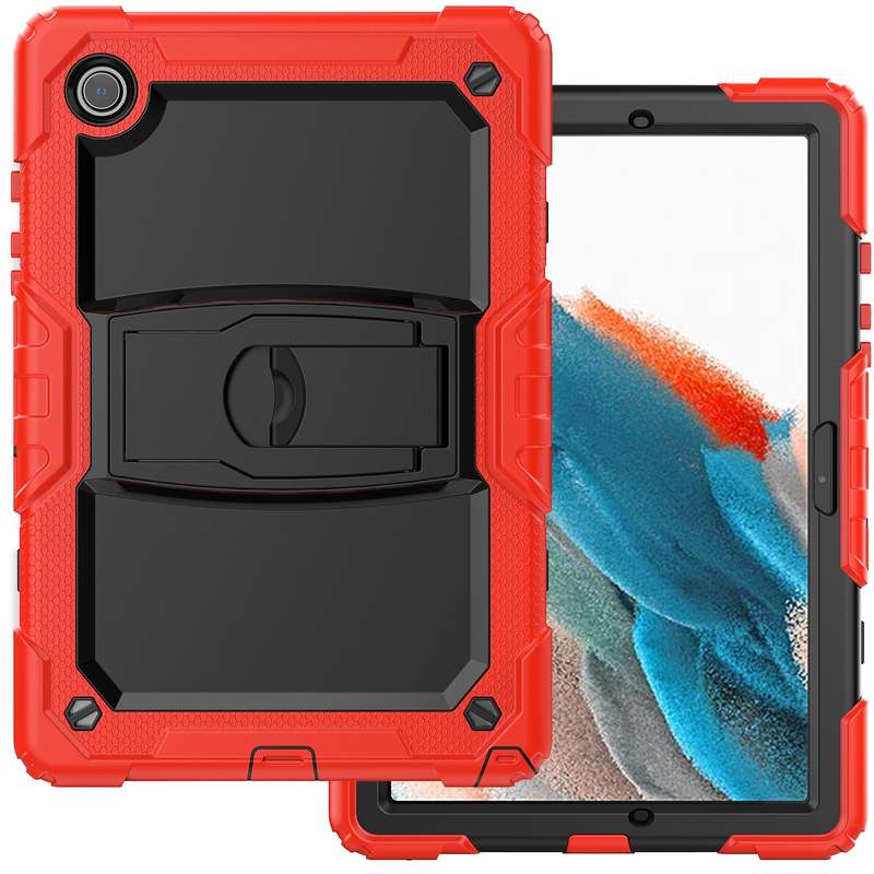For Samsung Galaxy Tab A8 10.5 2021 Shockproof Black Silicone + PC Tablet Protective Case(Black)