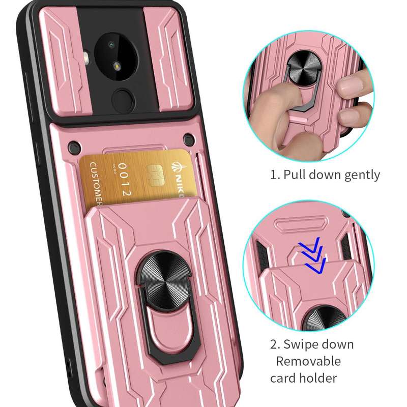 For Nokia C30 Sliding Camshield Card Phone Case(Grey)