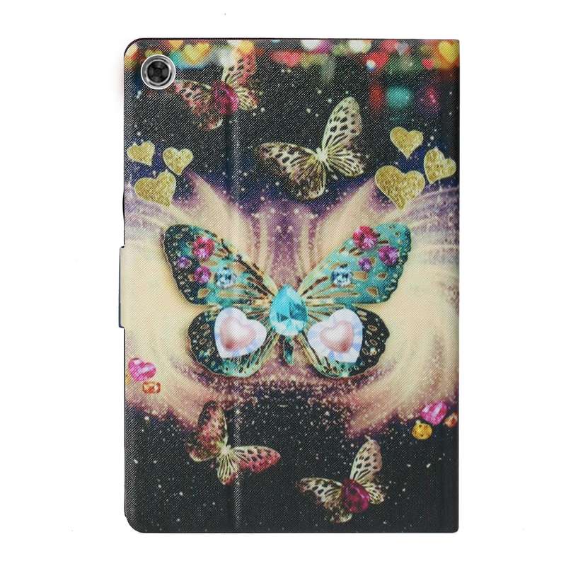 For Samsung Galaxy Tab A8 10.5 2021 Voltage Texture Coloured Drawing Pattern Leather Tablet Case(Flo