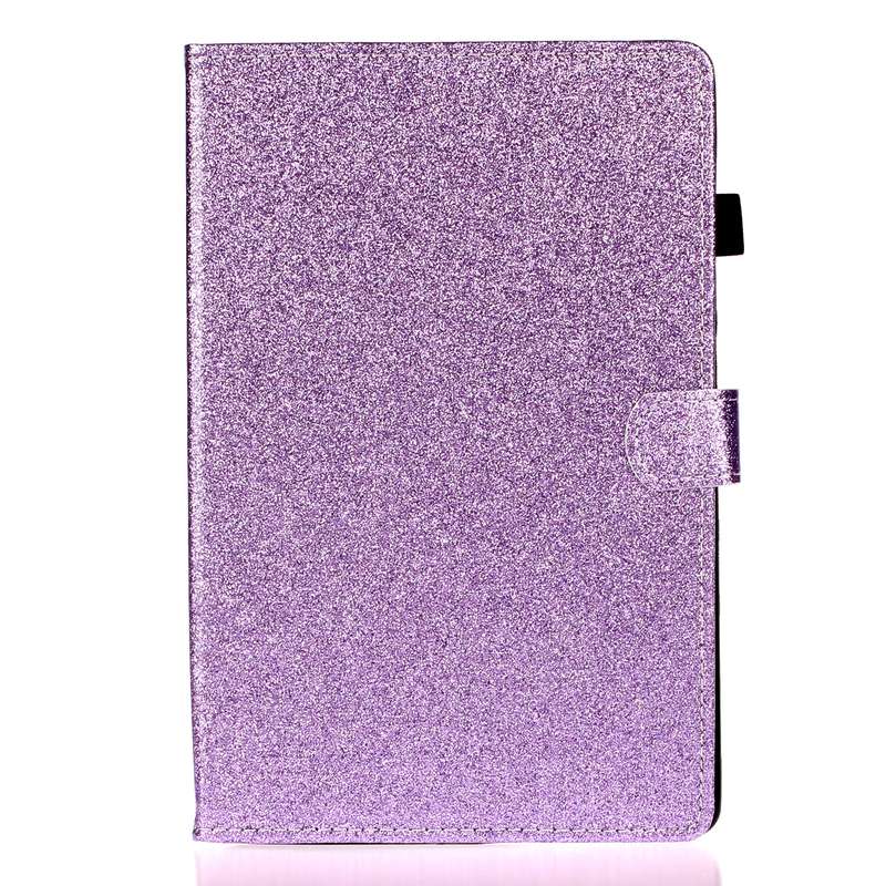 For Samsung Galaxy Tab A8 10.5 2021 Varnish Glitter Powder Leather Tablet Case(Rose Gold)