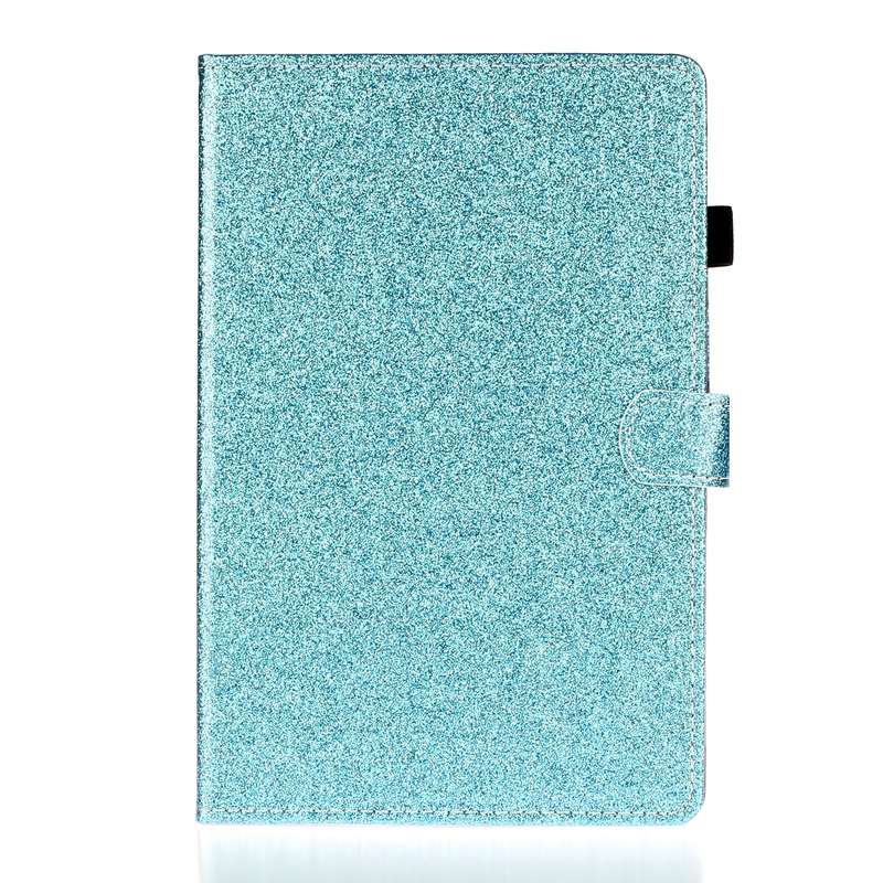 For Samsung Galaxy Tab A8 10.5 2021 Varnish Glitter Powder Leather Tablet Case(Rose Gold)