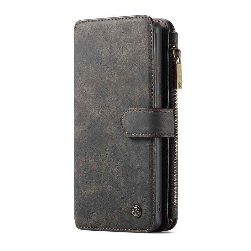 For Samsung Galaxy S22 Ultra 5G CaseMe-007 Detachable Multifunctional Leather Phone Case(Black)