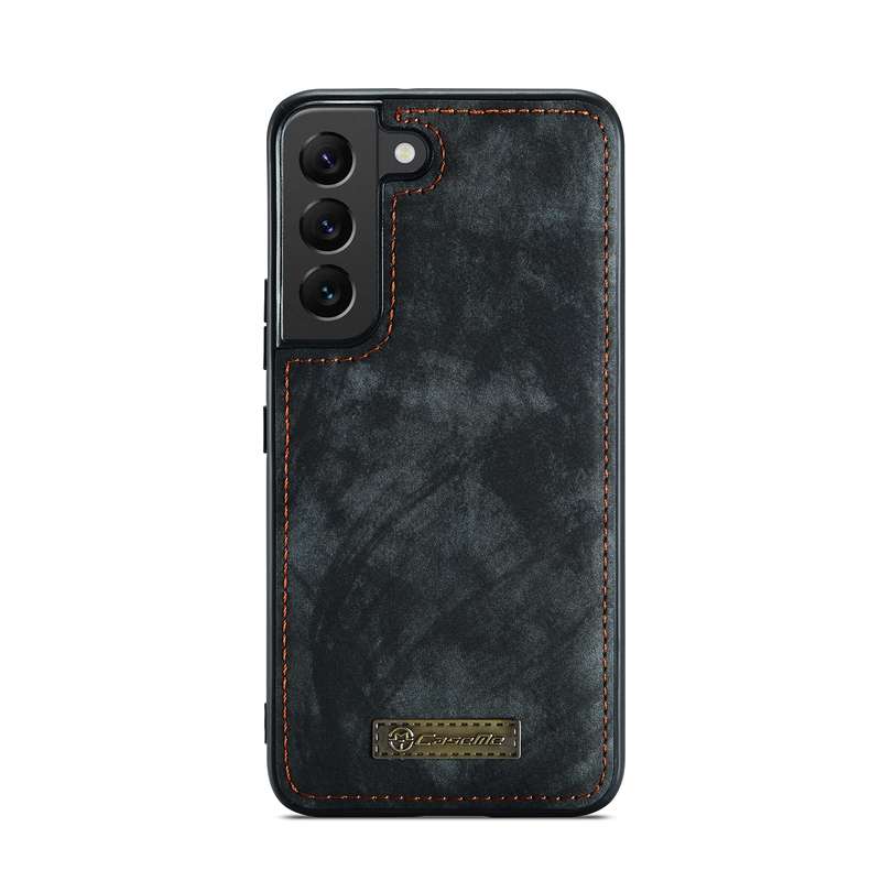 For Samsung Galaxy S22 5G CaseMe-008 Detachable Multifunctional Horizontal Flip Leather Case(Black)