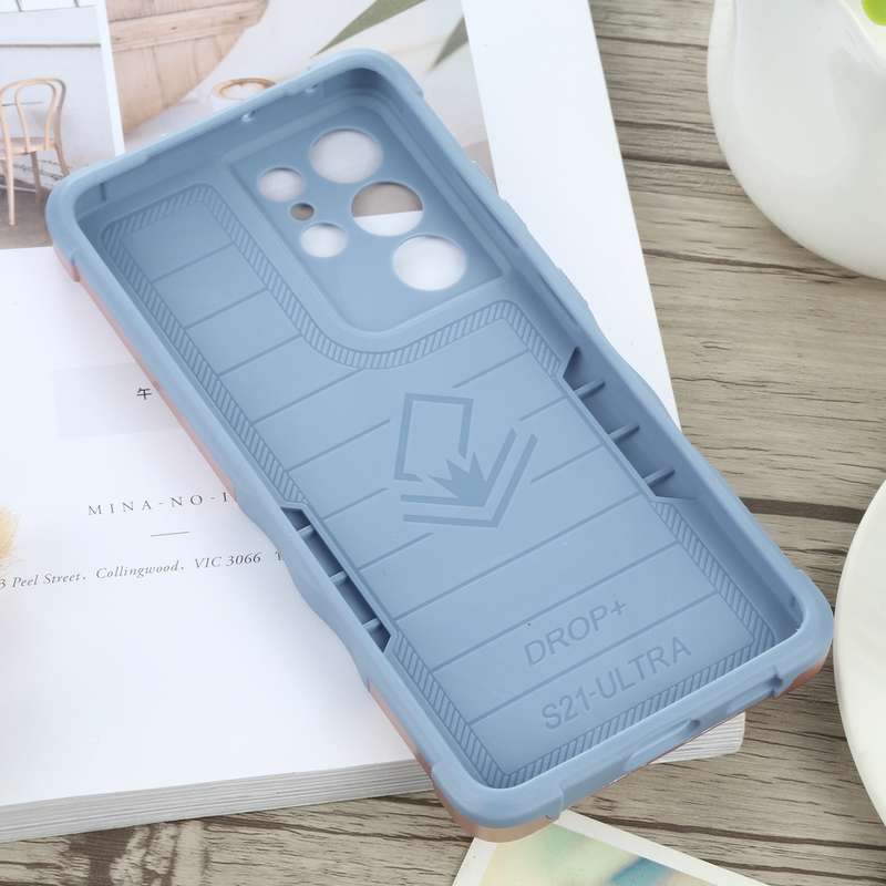 For Samsung Galaxy S21 Ultra 5G Non-slip Armor Phone Case(Black)
