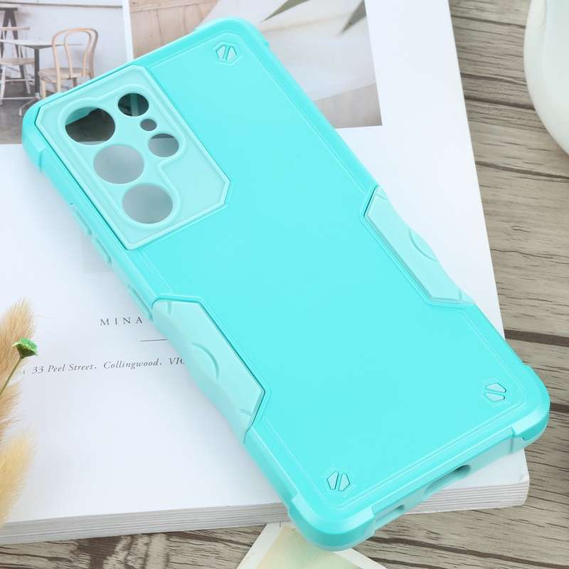 For Samsung Galaxy S21 Ultra 5G Non-slip Armor Phone Case(Blue)