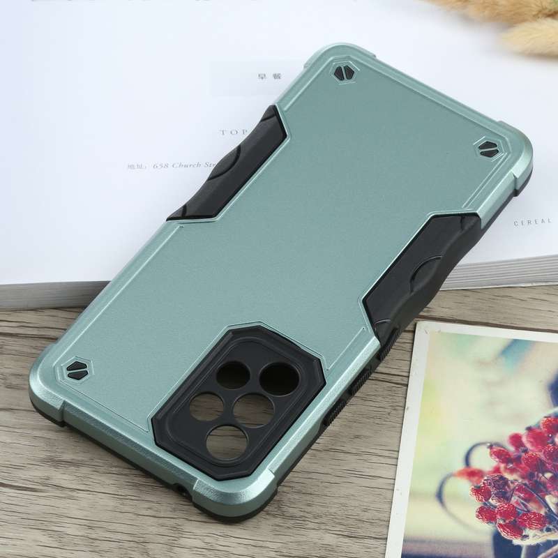 For Galaxy A90 5G Armor Shockproof TPU + PC Protective Case with 360 Degree Rotation Holder(Black)
