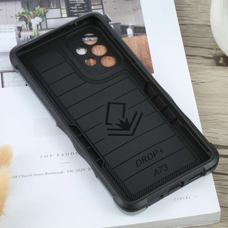For Samsung Galaxy A73 Non-slip Armor Phone Case(Green)