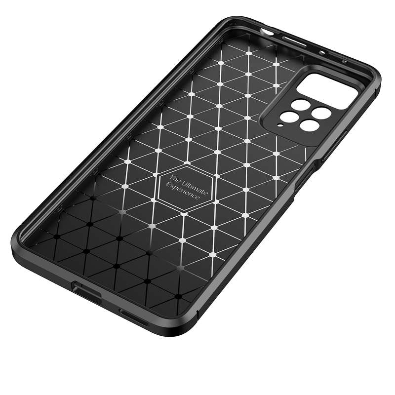 For Xiaomi Redmi Note 11 Pro Overseas Version Carbon Fiber Texture Shockproof TPU Phone Case(Black)