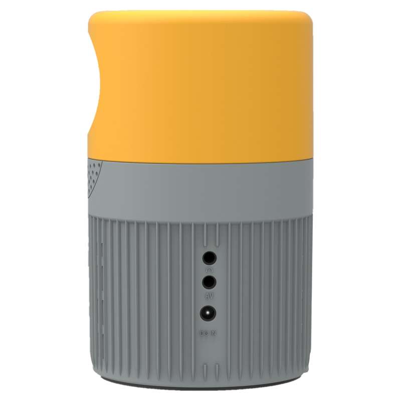 T400 100 inch Screen 3000 Lumens LED Mini Projector, Plug Type:UK Plug(Grey Yellow)