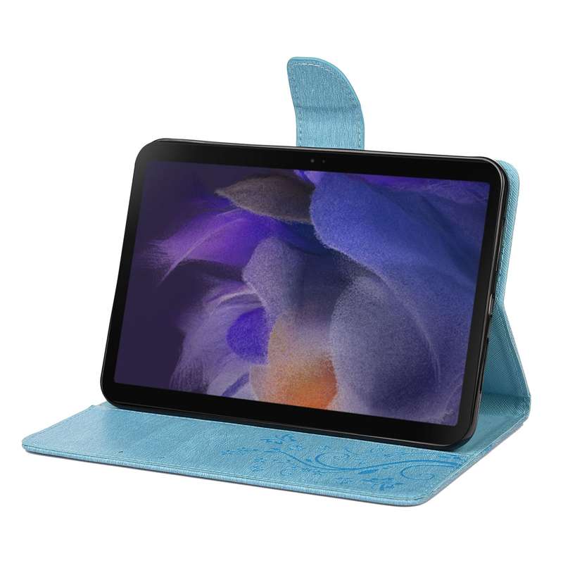 For Samsung Galaxy Tab A8 10.5 2021 X200 / X205 Butterfly Flower Embossing Pattern Leather Tablet Ca