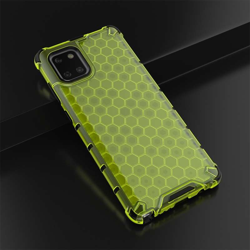 For Galaxy Note 10 Lite Shockproof Honeycomb PC + TPU Protective Case(Black)