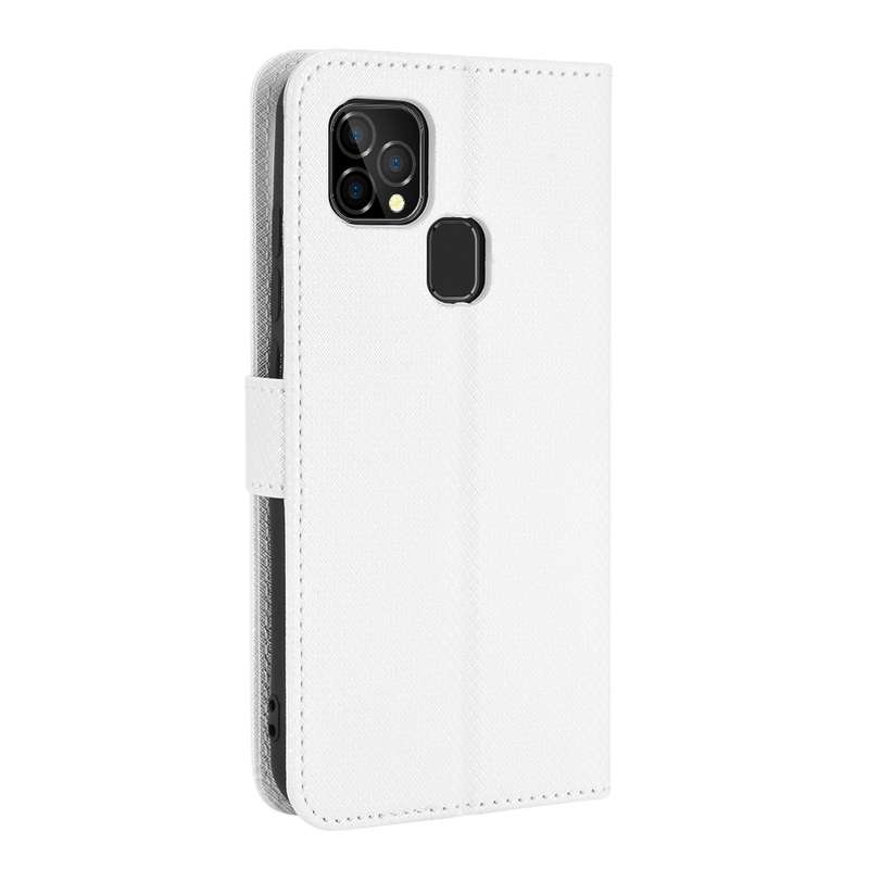 For Oukitel C22 Diamond Texture Leather Phone Case(Black)