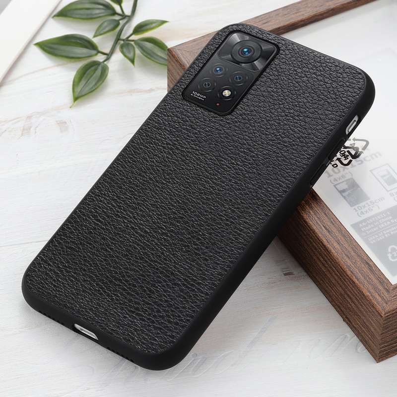 For Xiaomi Redmi Note 11 Pro Global Accurate Hole Litchi Texture Leather Shockproof Phone Case(Black