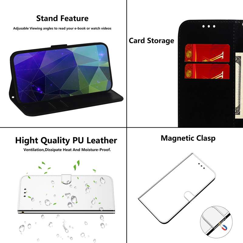 For ZTE Blade A72 / V40 Vita Imitated Mirror Surface Horizontal Flip Leather Phone Case(Black)