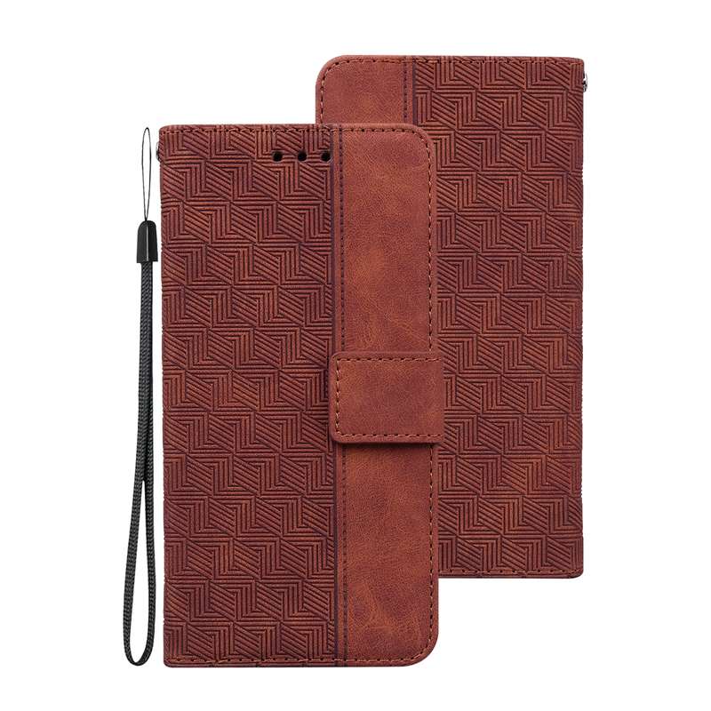 For Honor 20 / Huawei nova 5T Geometric Embossed Leather Phone Case(Black)