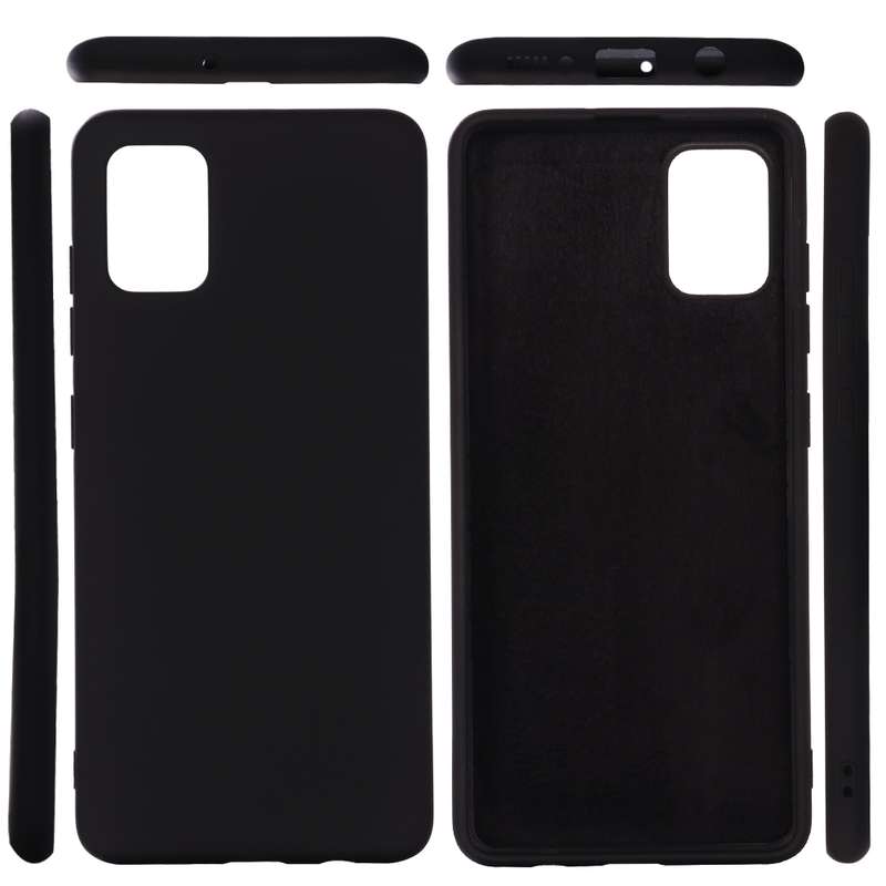 For Galaxy A71 Solid Color Liquid Silicone Shockproof Full Coverage Protective Case(Green)