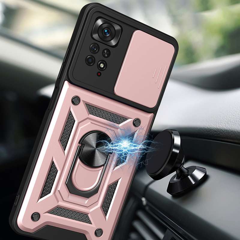 For Xiaomi Redmi Note 11 Pro (Global) Sliding Camera Cover TPU+PC Phone Case(Silver)