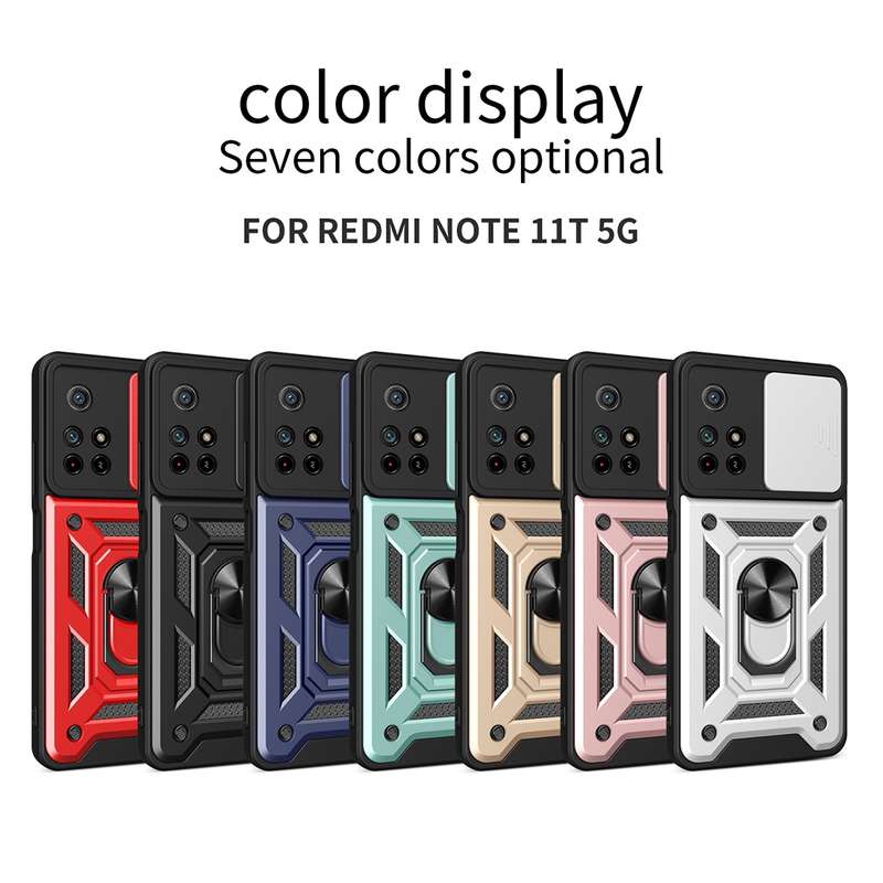 For Xiaomi Redmi Note 11 Pro (Global) Sliding Camera Cover TPU+PC Phone Case(Silver)
