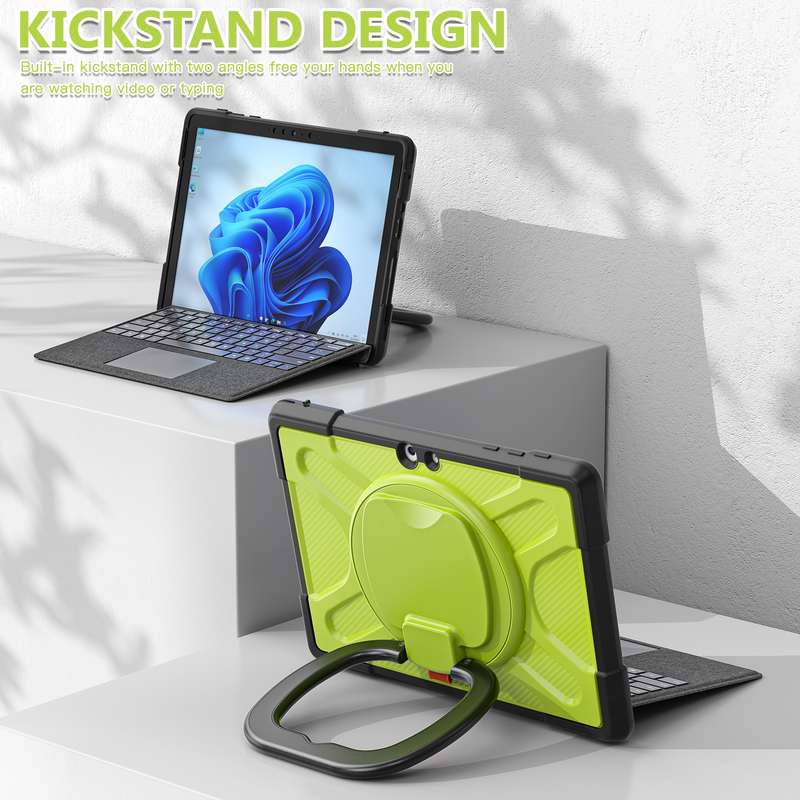 For MicroSoft Surface Go 1 / 2 / 3 TPU + PC Tablet Case(Yellow Green)