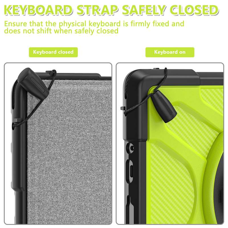 For MicroSoft Surface Go 1 / 2 / 3 TPU + PC Tablet Case(Yellow Green)