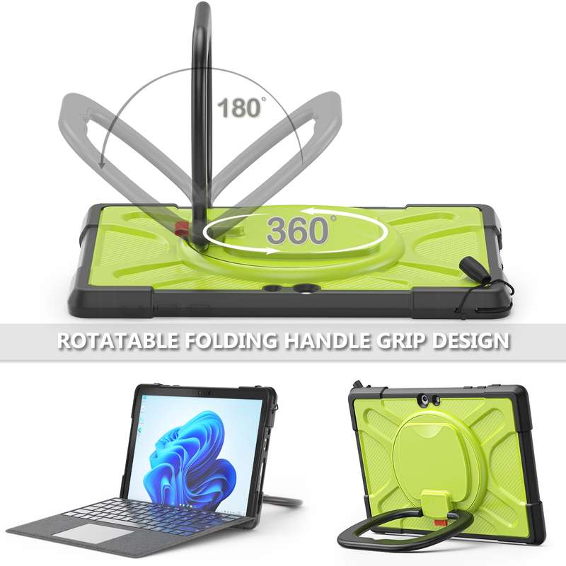 For MicroSoft Surface Go 1 / 2 / 3 TPU + PC Tablet Case(Yellow Green)