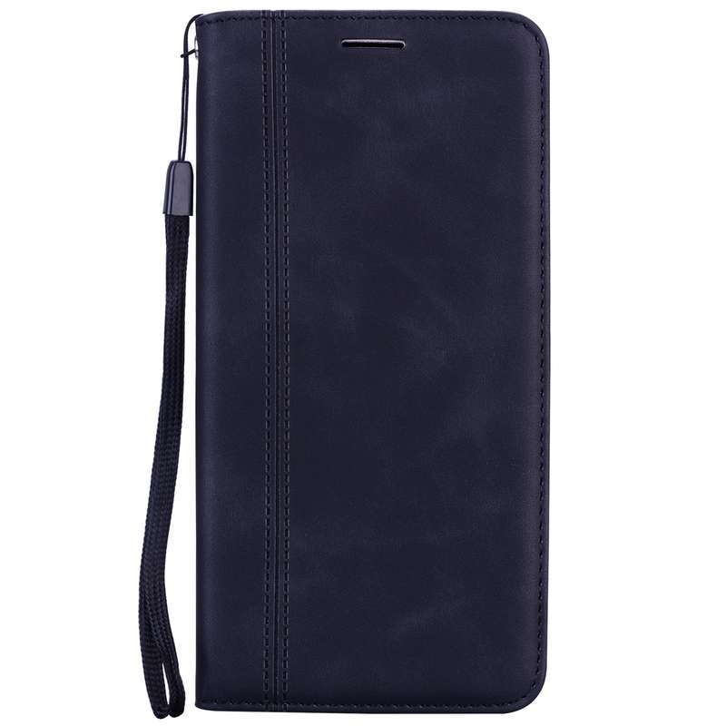 For Samsung Galaxy A03 Core Frosted Business Magnetic Flip Leather Phone Case(Black)