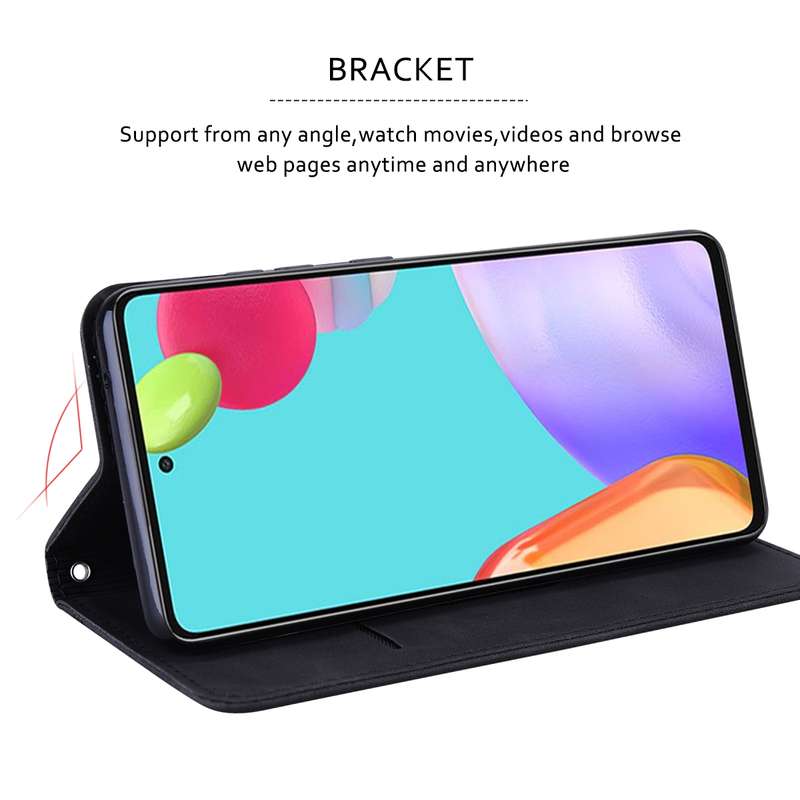 For Samsung Galaxy A03 Core Frosted Business Magnetic Flip Leather Phone Case(Black)
