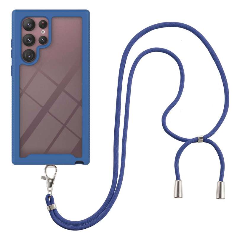 For Samsung Galaxy S22 Ultra 5G Starry Sky Solid Color Series Shockproof PC + TPU Protective Phone C