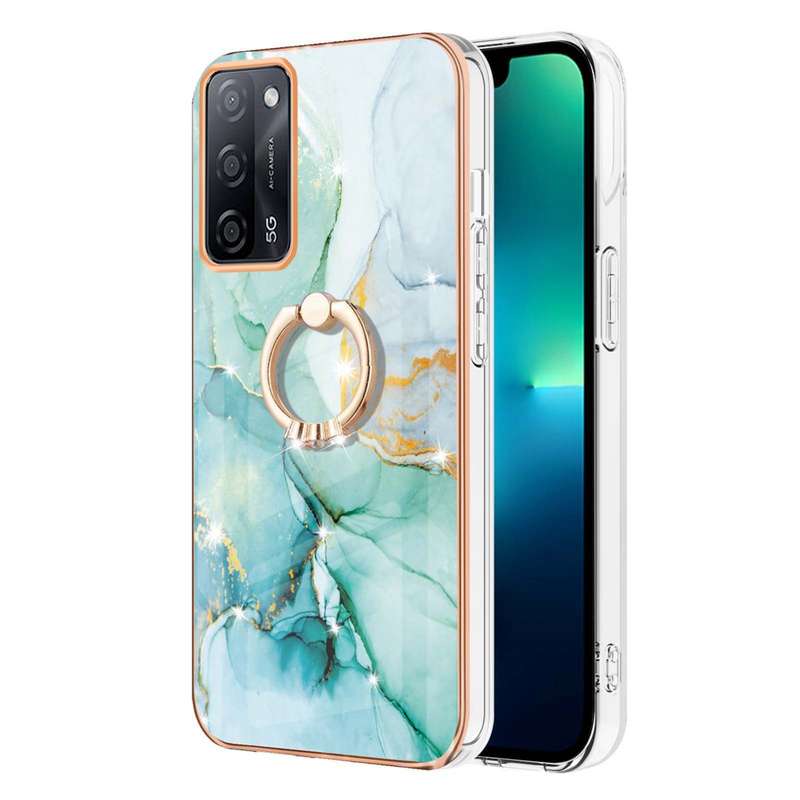 For OPPO A53s 5G / A55 5G / A54 4G / A16 / A54s Electroplating Marble Pattern IMD TPU Phone Case wit
