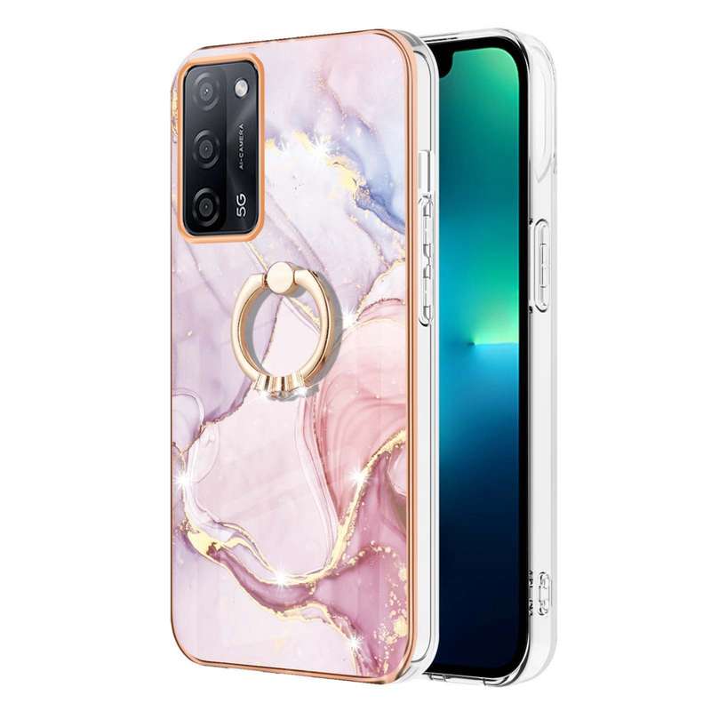 For OPPO A53s 5G / A55 5G / A54 4G / A16 / A54s Electroplating Marble Pattern IMD TPU Phone Case wit