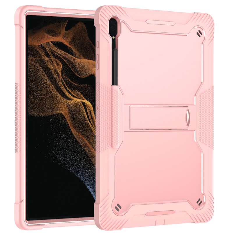 For Samsung Galaxy Tab S9 Ultra / S8 Ultra Silicone + PC Shockproof Protective Tablet Case(Red + Bl