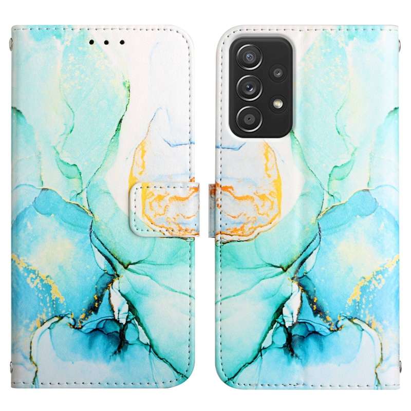 For Samsung Galaxy A73 5G PT003 Marble Pattern Flip Leather Phone Case(LS003)