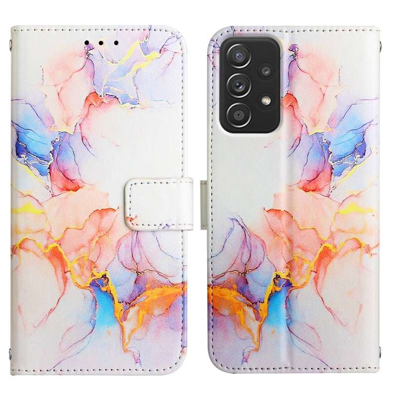 For Samsung Galaxy A73 5G PT003 Marble Pattern Flip Leather Phone Case(LS003)