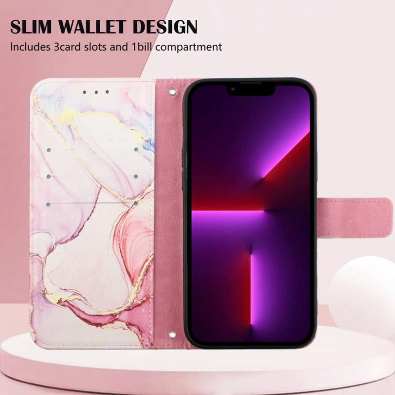 For Samsung Galaxy A73 5G PT003 Marble Pattern Flip Leather Phone Case(LS003)