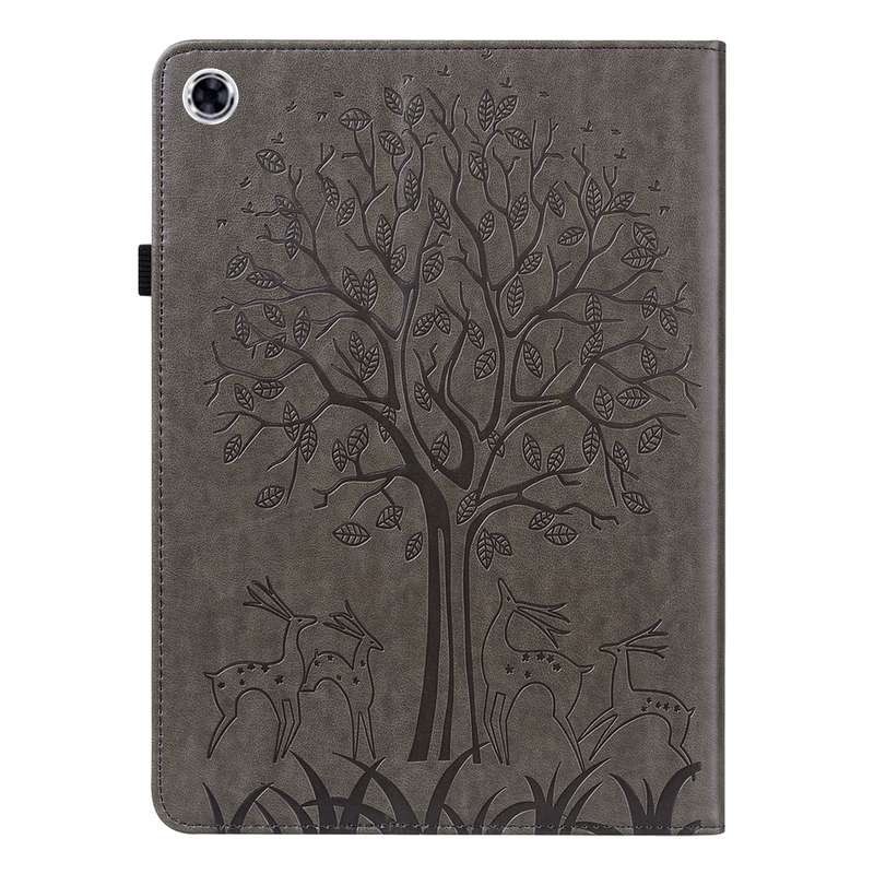 For Samsung Galaxy Tab A7 Lite Peacock Embossed Pattern Leather Tablet Case(Green)