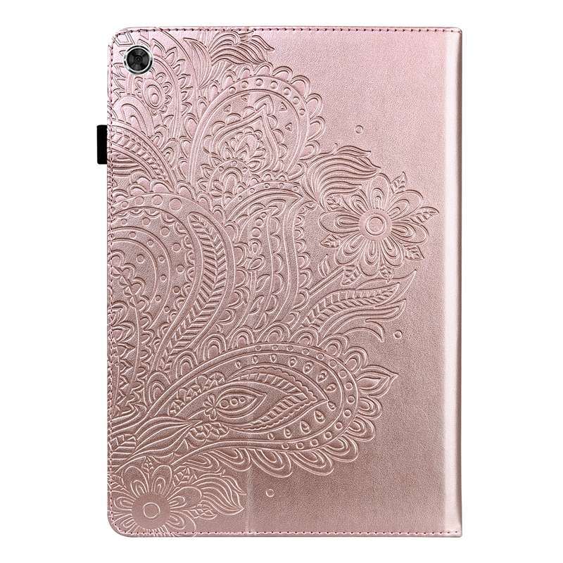 For Samsung Galaxy Tab A8 10.5 2021 Peacock Embossed Pattern Leather Tablet Case(Green)