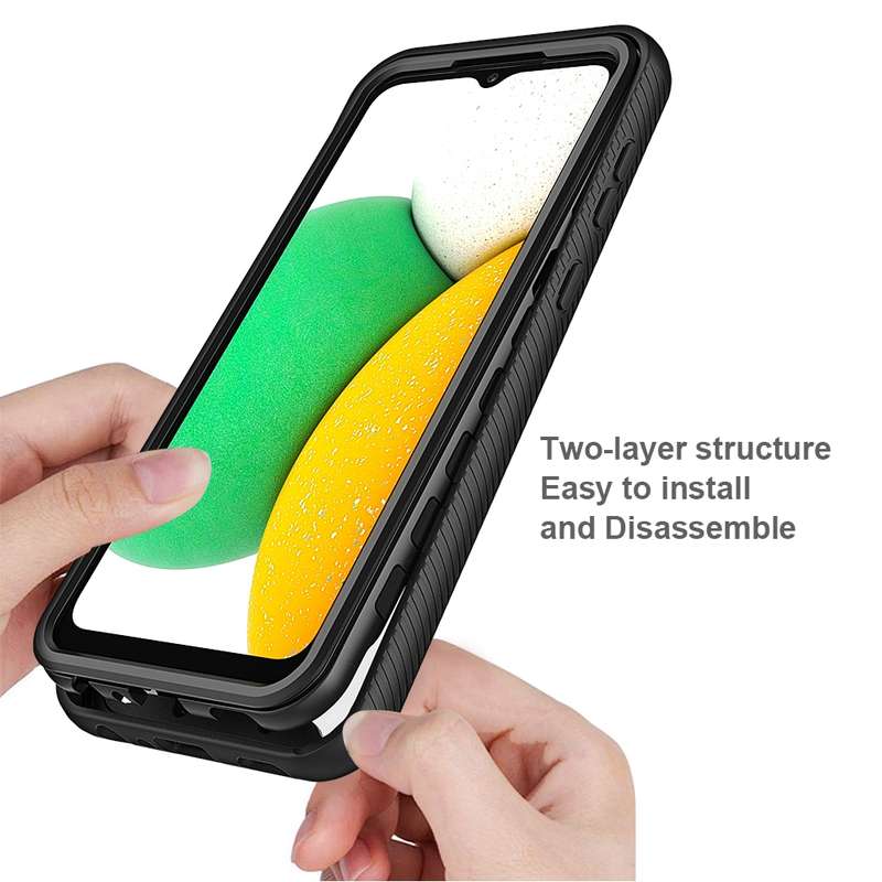 For Samsung Galaxy A03 Core Starry Sky Solid Color Series Shockproof PC + TPU Phone Case(Black)