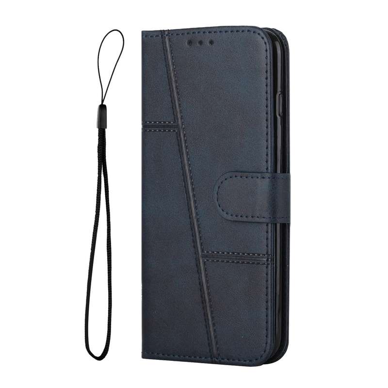 For Tecno Camon 17P Stitching Calf Texture Buckle Leather Phone Case(Pink)