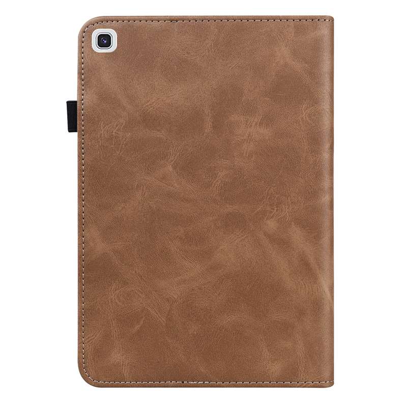 For Samsung Galaxy Tab A7 10.4 (2020) T500/T505 Solid Color Embossed Striped Leather Tablet Case(Blu