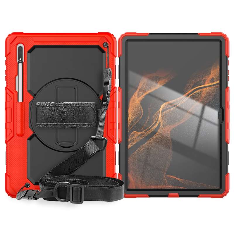 For Samsung Galaxy Tab S8 Ultra 14.6 inch SM-X900 Silicone + PC Tablet Case(Black)