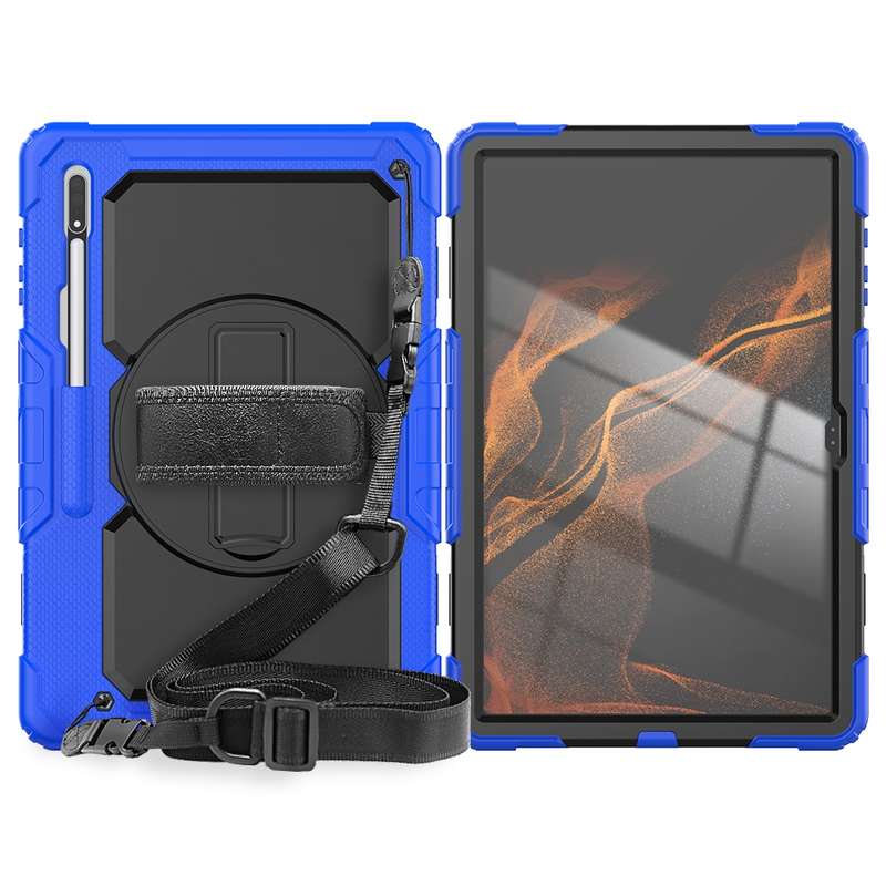For Samsung Galaxy Tab S8 Ultra 14.6 inch SM-X900 Silicone + PC Tablet Case(Black)