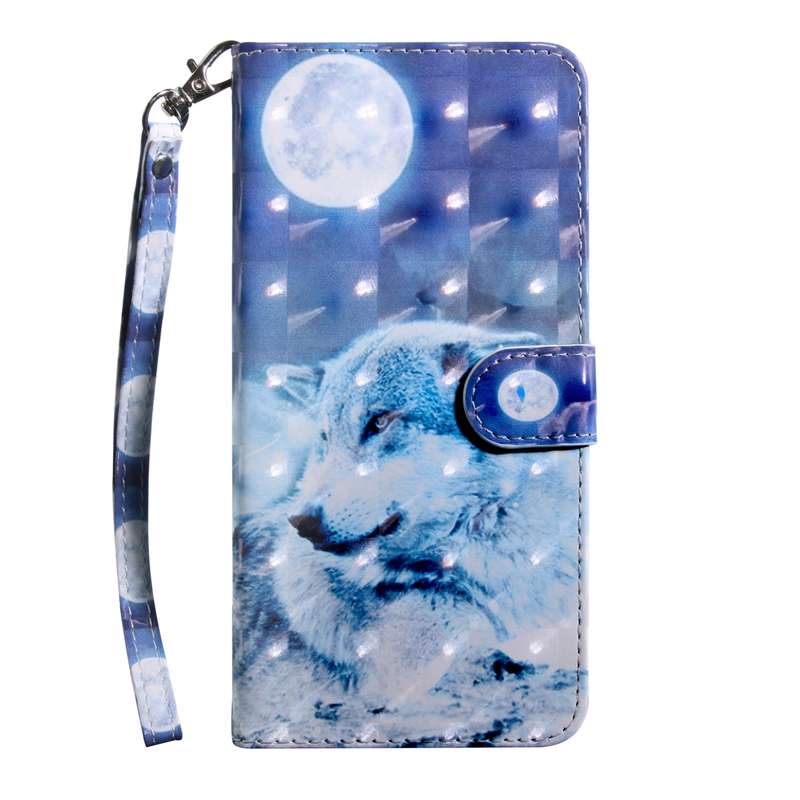 For Samsung Galaxy A13 4G 3D Painting Pattern Coloured Drawing Leather Phone Case(Wolf)