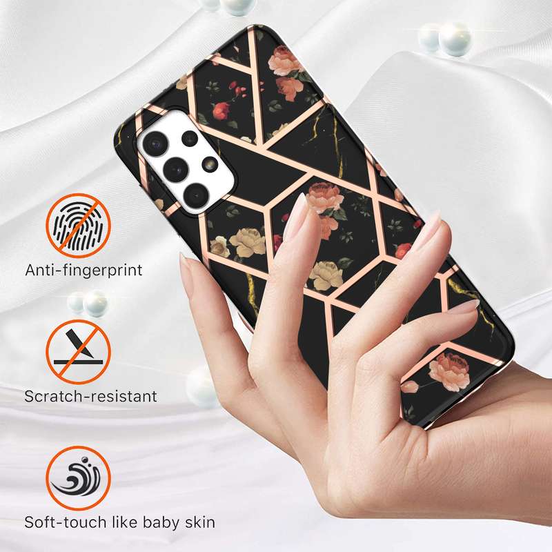 For OPPO Realme 9i / A36/A96 4G Electroplating IMD TPU Phone Case(Blue Marble)