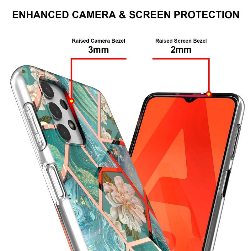 For OPPO Realme 9i / A36/A96 4G Electroplating IMD TPU Phone Case(Blue Marble)