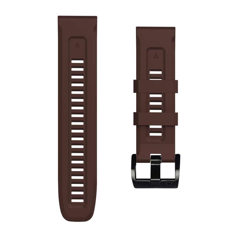 For Garmin Fenix 7X / 6X / 5X 26mm Black Buckle Silicone Watch Band(Orange)