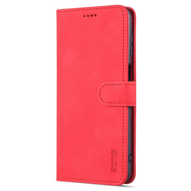 For Samsung Galaxy A23 5G AZNS Skin Feel Calf Texture Horizontal Flip Leather Phone Case(Red)