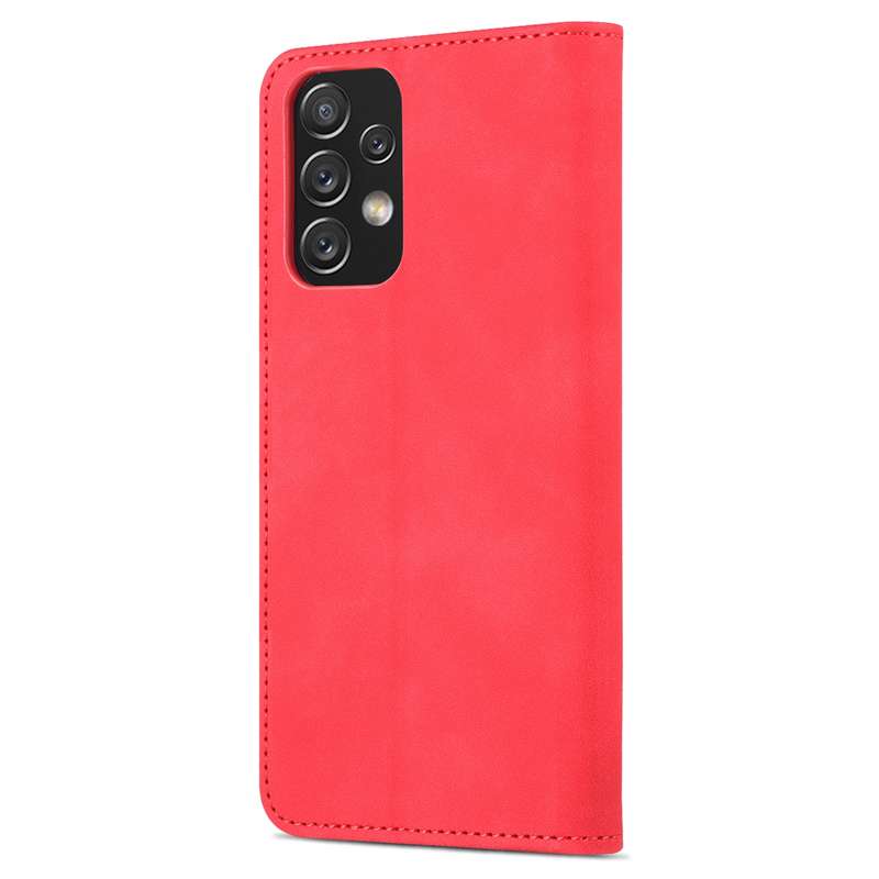For Samsung Galaxy A23 5G AZNS Skin Feel Calf Texture Horizontal Flip Leather Phone Case(Red)