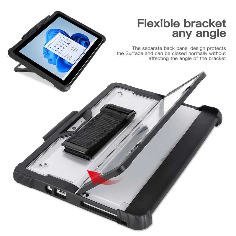 For MicroSoft Surface Pro 8 Acrylic Transparent Hand Shoulder Strap Laptop Case