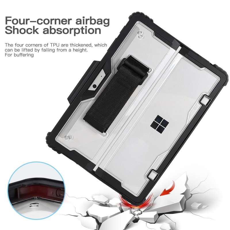 For MicroSoft Surface Pro 8 Acrylic Transparent Hand Shoulder Strap Laptop Case