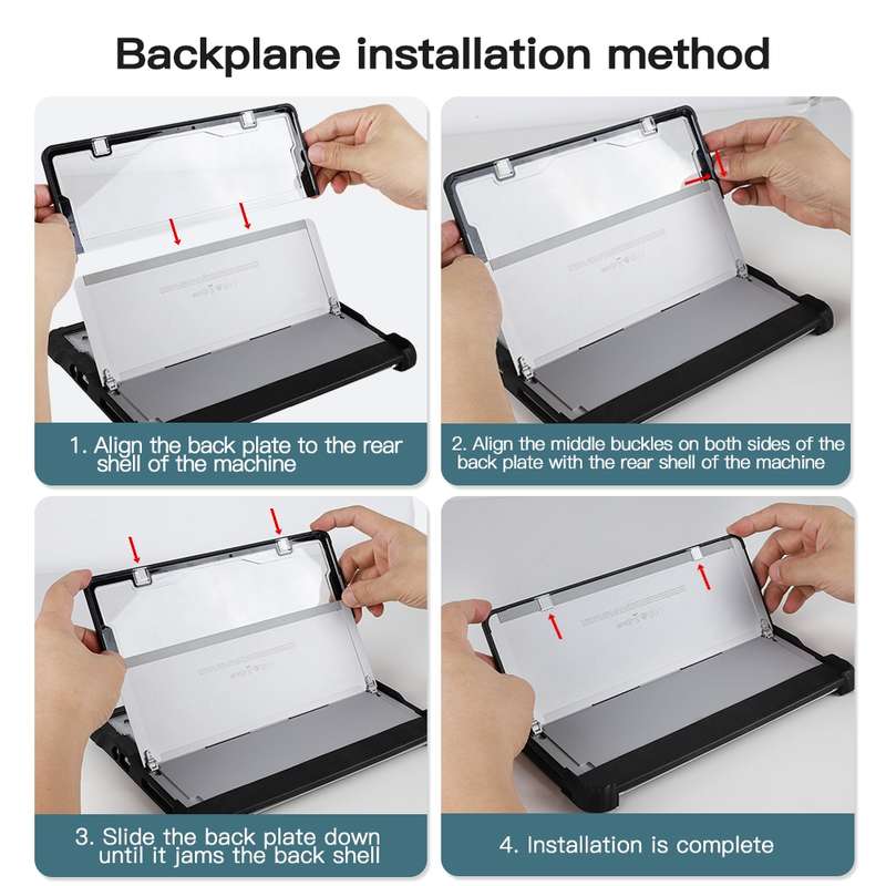 For MicroSoft Surface Pro 8 Acrylic Transparent Hand Shoulder Strap Laptop Case